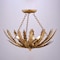 Vaxcel Ozette 18-in W Gold Semi Flush Mount Ceiling Light Fxiture with Leaf Motif C0319 - alternate 5