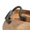 Homeroots Set of Two Brown Solid Wood Round Trays With Handles 574111 - alternate 6