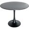 Leisuremod Bristol 5-Piece Modern Dining Set: Round MDF Table & 4 Eiffel Plastic Chairs with Chrome Legs, 5PK BTBL-35BL-CR19TBU4 - alternate 7