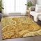 Homeroots 5' X 8' Terra Cotta Brown And Gold Floral Medallion Washable Indoor Outdoor Area Rug 603204 - alternate 4