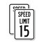 Signmission Speed Limit 15 Mph, 18'' X 24'' 2 Signs, Heavy Gauge Aluminum, 2PK A-1824-2PACK-22879 - alternate 1