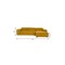Homeroots 72" Yellow Fabric Modular Sleeper Sofa 568308 - alternate 6