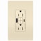 Legrand radiant Series GFCI Outlet, 125 V, 15 A, Light Almond 1597TRUSBACLAC4 - alternate 2