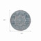 Homeroots 8' Blue Round Medallion Washable Indoor Outdoor Area Rug 608000 - alternate 7