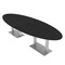 Skutchi Designs Oval Conference Table With Power, 48 in W, 120 in L, Black HAR-OVL-48X120-DOU-U999ST19-NA - alternate 1