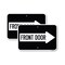Signmission Front Door With Right Arrow, 18'' X 24'' 2 Signs, Heavy Gauge Aluminum, 2PK A-1824-2PACK-24389 - alternate 1