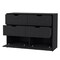 Homeroots 42" Black Manufactured Wood Six Drawer Modern Dresser 518029 - alternate 4