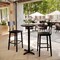 Flash Furniture Commercial 24" Black Faux Marble HPL Tabletop with Black Bar Height X Base ST-RD24-BKMAR-T2222B-GG - alternate 6