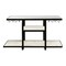 Homeroots 58" White and Black Genuine Marble Floor Shelf Console Table Two Shelves 488804 - alternate 1