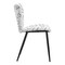 Homeroots Set of Two White and Black Upholstered Faux Shearling Dining Side Chairs 571485 - alternate 6
