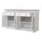 Homeroots Modern Farm Brown And White Two Door Buffet Server 388250 - alternate 5