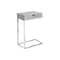 Homeroots 10.25" X 15.75" X 24.5" Grey Finish And Laminated Metal Accent Table 333170 - alternate 1