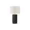 Homeroots 24" Black Cylinder Table Lamp With Ivory Drum Shade 545806 - alternate 1