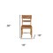 Homeroots Set of Two Brown Solid Wood Ladder Back Dining Side Chairs, 2PK 661264 - alternate 6