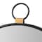 Homeroots 28" Black Round Iron Framed Accent Mirror 485021 - alternate 5