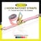Tie 4 Safe 2'' x 60' Ratchet Tie Downs w/ Wire J Hook WLL: 3,333 lbs. Pink RT04C-560-W5-PK-C-1 - alternate 4