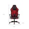 Homeroots Black Red and Black Adjustable Swivel Metal Rolling Gaming Chair 533920 - alternate 6