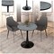 Leisuremod Bristol 27 in Round Dining Table with MDF Wood Top and Black Iron Pedestal Base BTBL-27BLM - alternate 8