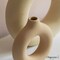 Uniquewise 9-Inch Large and 5-Inch Small Decorative Hollow Ceramic Donut Table Vase - Handmade,  QI004733.2 - alternate 4