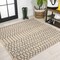Jonathan Y Ourika Moroccan Geometric Textured Weave Beige/Navy 5 ft Square Indoor/Outdoor Area Rug SMB108H-5SQ - alternate 1