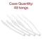 Smarty Had A Party 9" White Disposable Plastic Serving Tongs, 48PK 2549-WH-CASE - alternate 5