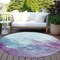 Homeroots 8' Sky Blue And Purple Round Abstract Washable Indoor Outdoor Area Rug 604841 - alternate 6