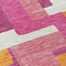 Homeroots 8' Pink Ivory And Orange Round Geometric Washable Indoor Outdoor Area Rug 613225 - alternate 6