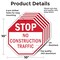 Signmission Stop No Construction Traffic, 10 inch X 10 inch, Aluminum Metal Signs, 5PK OC-A-5Pack-10-110 - alternate 4