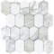 Apollo Tile Serena 12x13 Misty White Gray Calacatta Gold Mosaic Picket Lantern Wall and Floor Tile, 5PK APLTSC8801A - alternate 1