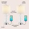 Jonathan Y Cora 22" Classic Vintage Glass LED Table Lamp with USB Charging Port, Clear, 2PK JYL1125C-SET2 - alternate 4