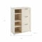 Homeroots 43" Antiqued White Distressed Wood Three Drawers Filing Cabinet 568319 - alternate 6