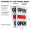 Signmission Giant Open With Arrow, Plastic Signs Only 24 Inch x 36 Inch, Corrugated Plastic, 2PK CSB-2436-2PACK-Giant Open With Arrow - alternate 2