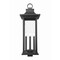 Z-Lite Tiberius 6 Light Outdoor Post Mount Fixture, Black/Clear Seedy, 12 In W x 34 In H 5017PHXLS-BK - alternate 3