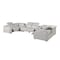 Homeroots Light Gray Italian Leather Power Reclining U Shaped Eight Piece Corner Sectional With Console 632559 - alternate 6