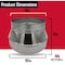 Mitchell Metal HVAC Duct Reducer, 10"-8", 8 inch to 10 inch Air Duct Increaser, 30-Gauge Galvanized Steel MM-310108 - alternate 2