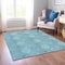 Homeroots 8' X 10' Denim Blue Sky Blue And Ivory Floral Medallion Washable Indoor Outdoor Area Rug 614584 - alternate 5