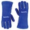 Supremeplus Split Cowhide Leather Welding Gloves, Double Palm, Blue, Size: Large, Pair 12 per pack, 12PK SP-1124 - alternate 1