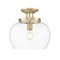Z-Lite Joliet Burnished Brass 1 Light Semi Flush Mount 473SF13-BBR - alternate 1