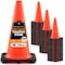 Xpose Safety Traffic Safety Cone, 18 in, PVC Plastic, No Collar, DOT Approved, Orange, 48 pk OTC18-48-X - alternate 1
