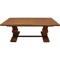 Homeroots 106" Brown Solid Wood Butterfly Leaf Trestle Base Dining Table 544744 - alternate 3