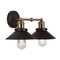 Jonathan Y July 17.5 in. 2-Light Industrial Farmhouse Metal Vanity Light, Oil Rubbed Bronze/Brass Gold JYL7427C - alternate 8