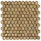 Apollo Tile Gold 10.8 in x 11.5 in Glass Glossy Floor and Wall Mosaic Tile 8.63 sqft/case, 10PK APLAHX8808A - alternate 1