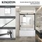 Kingston Brass 60" Acrylic Alcove Left-Hand Drain Tub with Right Sliding Tub Door, White/Polished Chrome KVTDE603122L1 - alternate 5