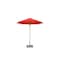 Bambrella 10' Round Bamboo Market Umbrella w/1.5" Pole Diameter Red Canopy 3.0m R-L38-R - alternate 1