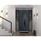 Vdomdoors Steel Door Deux 6501 Anthracite 2 Sidelight Exterior Windows Stainless Inserts Single Modern Painte DEUX6501EXD-BLK-W14+36+14 x H80-Left-hand Inswing - alternate 6