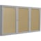 Ghent Enclosed Rubber Bulletin Board 24"x18" PA12418TR-TN - alternate 1