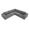 Homeroots 116" Gray Fabric Modular Sleeper Sofa 568296 - alternate 13
