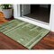 Homeroots 3' X 5' Green And Gray Striped Washable Indoor Outdoor Area Rug 602773 - alternate 1