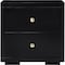 Homeroots Three Piece Black Solid Wood Bedroom Set 523669 - alternate 7