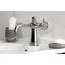 Kingston Brass One-Handle Single-Hole Bathroom Faucet with Knurled Handle and Push Pop-Up Drain, Polished Nickel KS3546RKZ - alternate 3